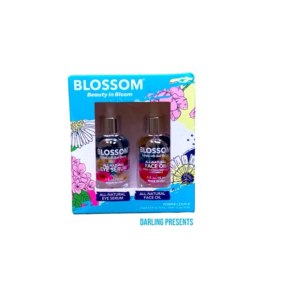 BLOSSOM BEAUTY IN BLOOM ALL NATURAl EYE SERUM & FACE OIL POWER COUPLE UNISEX - Picture 1 of 3